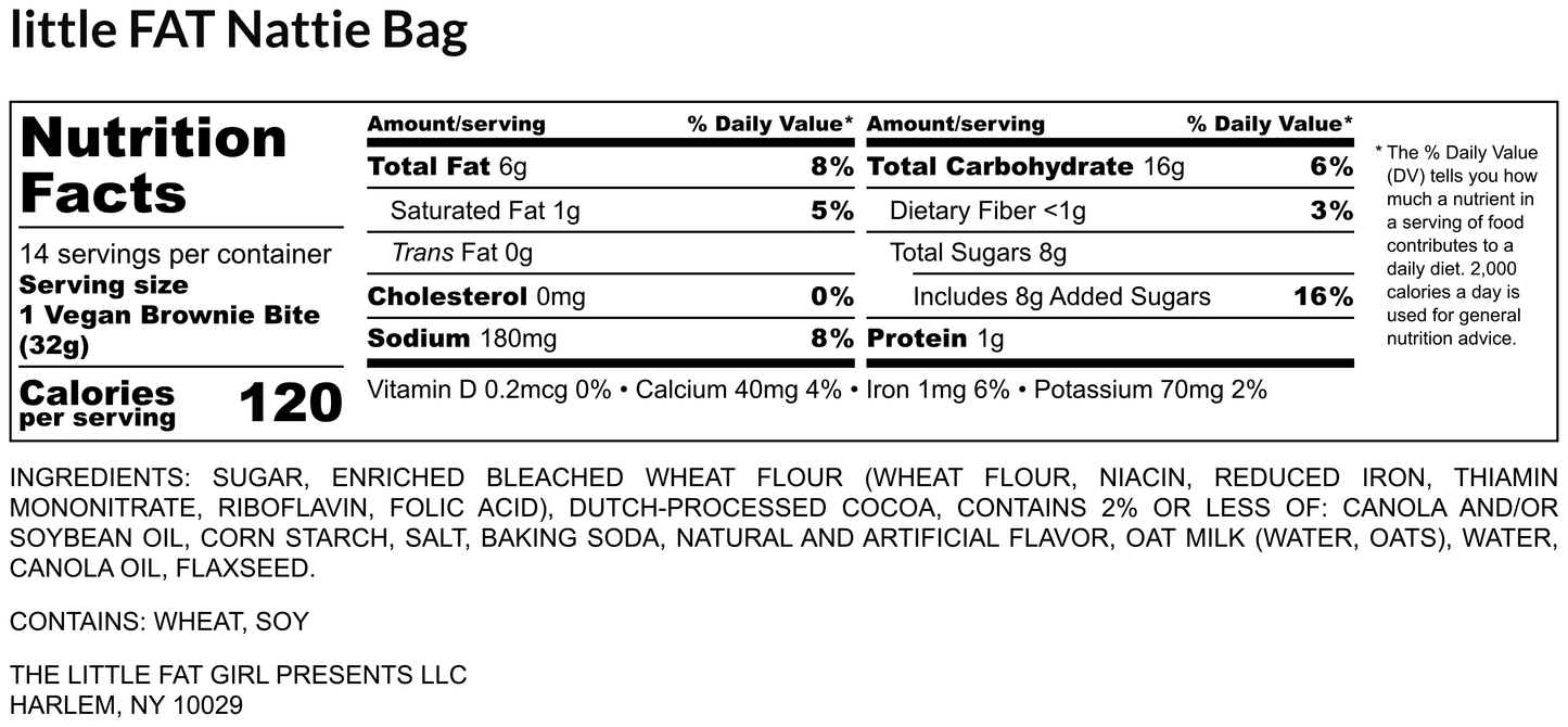 little FAT Natties (Plant Based Vegan Brownies)
